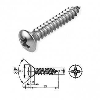 Шуруп для установки сливного клапана M4.2X 13 (нерж)