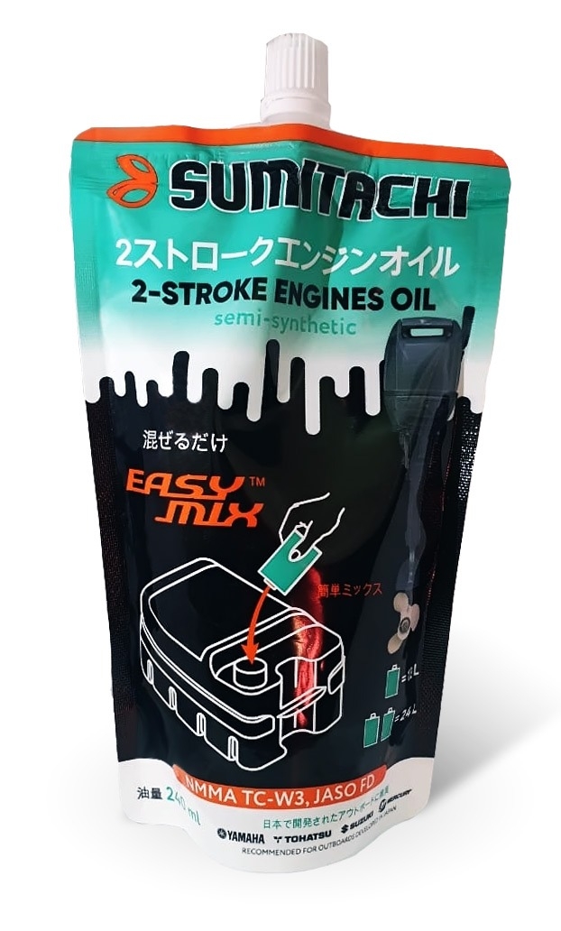 SUMITACHI 2-STROKE ENGINES OIL TC-W3 1l масло моторное 2-х тактное полусинтетическое с дозатором